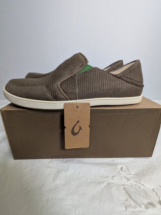 OluKai Other - OluKai Nohea Mesh Mens 12 Dark Wood Brown Slip On Shoes Casual Sneakers